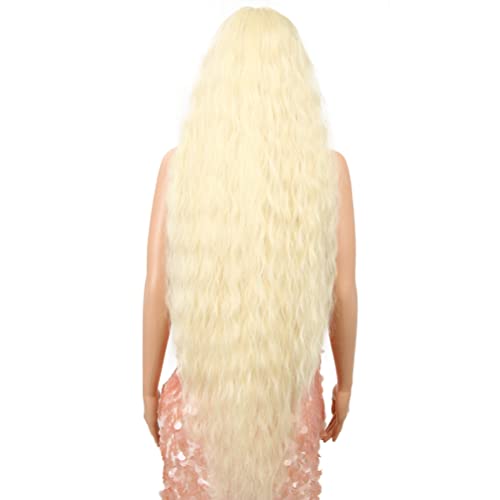 Style Icon 41¡± Lace Front Wigs Long Wavy Synthetic Wigs with Baby Hair Half Hand Tied 130% Density Wigs (41", 613)