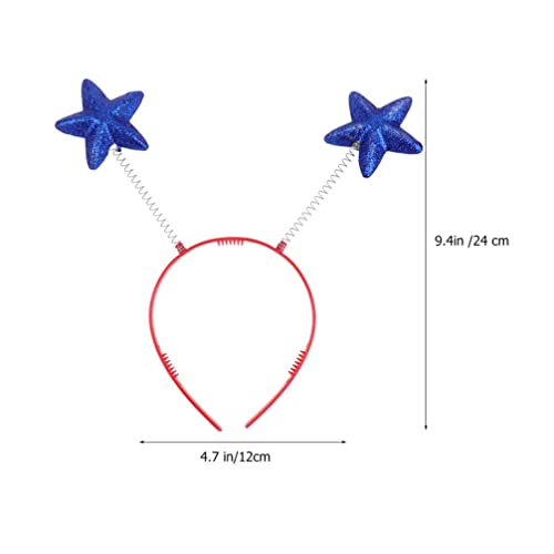 Lurrose 8pcs Star Head Boppers Martian Headband Antenna Headband Star Novelty s (Blue)