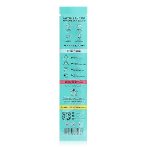 ScrapeYourTongue - #1 Daily Tongue Scraper for Oral Health. 100% Recyclable, Reusable, and Gag Proof Tongue Cleaner (1 Count (Pack of 1))