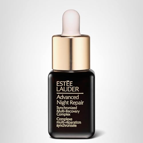 Estée Lauder Advanced Night Repair Face Serum Synchronized Multi-Recovery Complex with Hyaluronic Acid & Peptides | Anti Aging & Hydrating, Travel Size, 0.23 Fl Oz