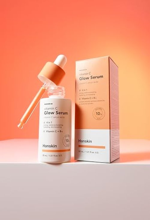 Hanskin Vitamin C Glow Serum with Ascorbic Acid, Dark Spot Remover for Face, Toning, Illuminates for Glowing Skin, Korean Skin Care [30ml]