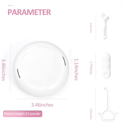 Retainer Case Slim Aligner Case with Vent Holes Removable Inner Tray Silicone for Easy Cleaning (White Pink)