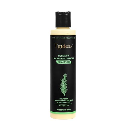 Tgideas Organic Rosemary Hair Growth Shampoo for Women and Men-Natural Thickening & Strengthening Shampoo with Hydrolyzed Keratin for Thinning Hair & Hair Loss 7.4 fl.oz