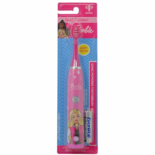 Brush Buddies Barbie Battery Operated Electric Toothbrush for Kids ? Soft Bristles & Sonic Power Perfect for Boys, Girls, and Children¡¯s Oral Hygiene