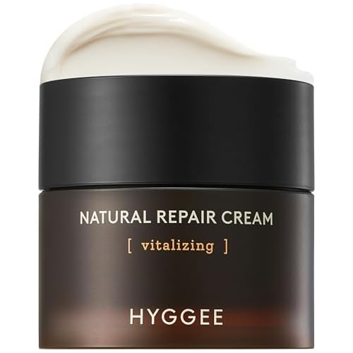 Natural Repair Cream - Vegan Red Ginseng & Peptides Nourishing Moisturizer for Enhanced Elasticity and Vitality - Anti Aging, Firming, Hydrating Face Cream for Rough and Dry Skin, 1.69oz.