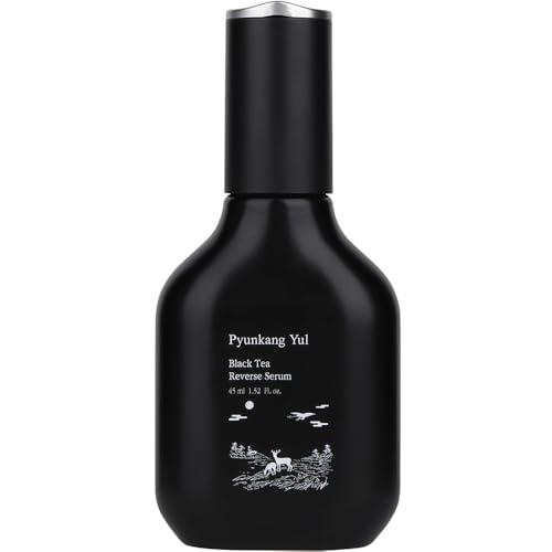 Pyunkang Yul PKY Black Tea Boosting Serum for Anti-aging, Condensed Nutrition for Fine Line Care with Kombucha, Ginseng Fruit Extract, Zero-Irritation, Korean Skincare (1.52 Fl. Oz, 45ml)