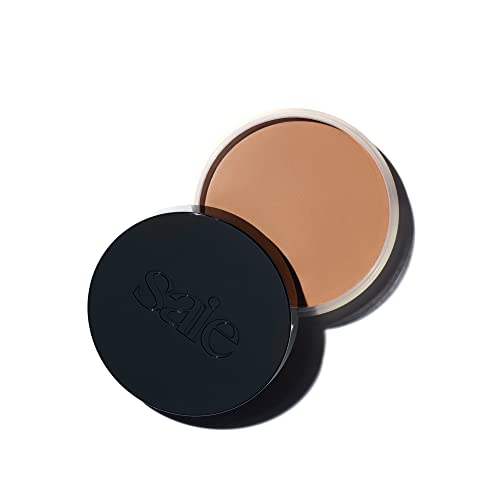 Saie Sun Melt Cream Bronzer - Buildable Balm Face Bronzer for Effortless Sculpting - Cream Contour Enriched with Vitamin C, Nourishing Skincare Ingredients & a Natural Finish - Light Bronze (1 oz)