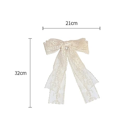 Lace Hair Bows and Clips Set, Cute Alligator Barrettes with Hair Accessories for Women and Girls - Perfect for Wedding, Prom, Bachelorette Party, Bridal Shower Gift