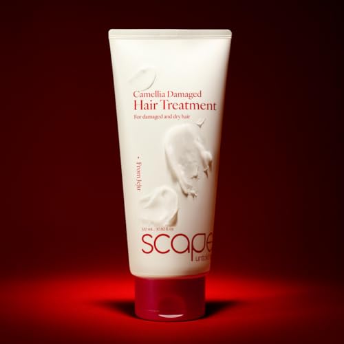 Camellia Damaged Hair Treatment 320ml/10.82 fl.oz | Deep Repair Conditioner for Dry & Damaged Hair with Jeju Camellia Oil & Hydrolyzed Keratin | Protein-Enriched, Moisturizing