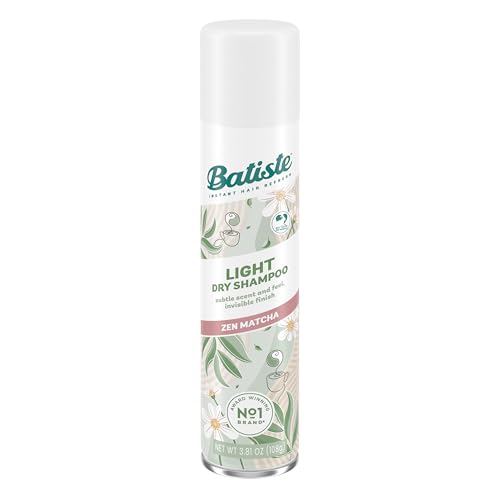 Batiste Light Dry Shampoo, Zen Matcha, Invisible Finish, Refresh Hair & Absorb Oil Between Washes, 3.81 Oz