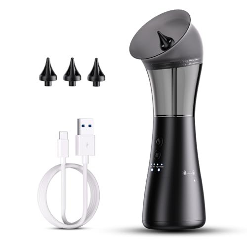 Upgraded Ear Wax Removal Kit, 4-Mode Electric Ear Cleaner - IPX7 Waterproof, Earwax Cleaning Kit with Water Temperature Sensor, 2in1 Waste Tank Design for Home Use