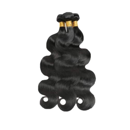 Human Hair Bundle 12 14 16 Inch Body Wave Bundles Unprocessed Brazilian Virgin Hair Extensions 3 Bundles Natural Black Color