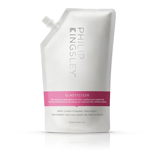 PHILIP KINGSLEY - Elasticizer | Deep Conditioner | Repair Hair Mask Treatment for All Hair Types | Pre-Shampoo Deep Conditioning Mask | Hydrates, Adds Shine, Reduces Breakage | 33.8oz Refill Pouch