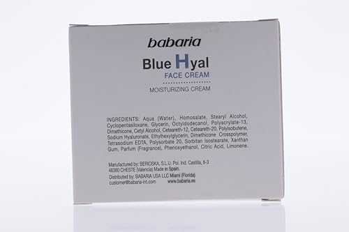 Babaria Hyaluronic Acid Face Cream - Moisturizing and Hydrating - Anti Aging, Wrinkle and Fine Lines - Suitable for All Skin Types - 2 pc