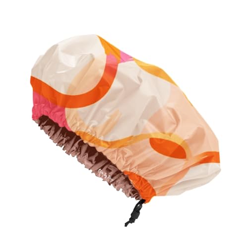 Glow by Daye Satin Lined Shower Cap, Adjustable and Waterproof with Satin Interior for Hair Protection, Large (Muse)