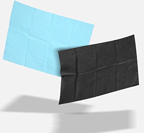 Dragon Art 125 Pack 13" x 18" inches Dental Bibs/Lap Cloths for Tattoo, Dentist, or Piercings (Black)