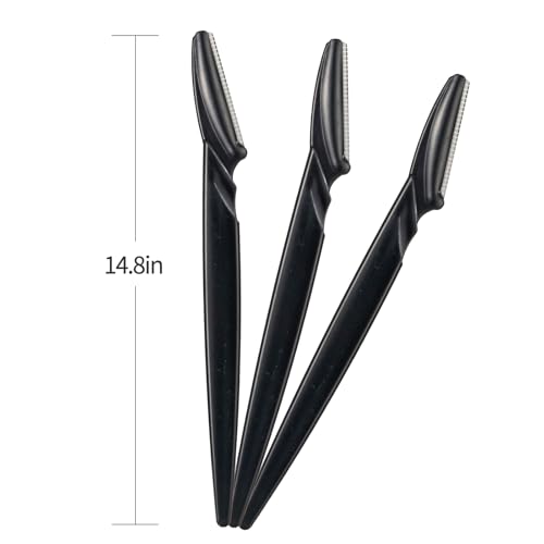 40pcs Eyebrow Razor for Women, Newbie Friendly Dermaplane Razor, Face Razors and Shaver Dermaplaning with Protective Covers (Black)