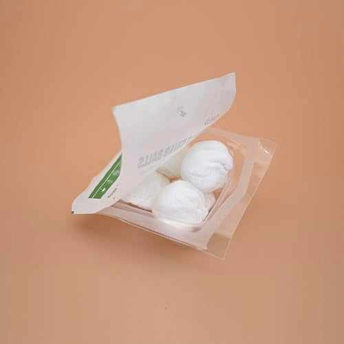 Sterile Cotton Balls for Medical Use, 100% Nonwoven Balls for Sensitive Skin, Sterile Individually Packaged, Size XL (16 Pack/Box)