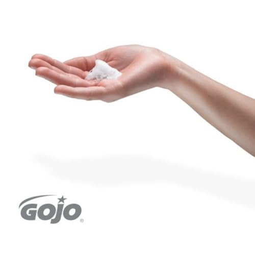 GOJO Luxury Foam Antibacterial Handwash, Fresh Fruit Fragrance, 1250 mL Foam Hand Soap Refill FMX-12 Push-Style Dispenser (Pack of 4) ? 5162-04