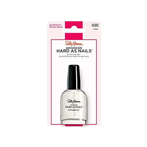 Sally Hansen Nail Treatment Advanced Hard as Nails¢â Clear Nail Strengthener | Fortified with Retinol & Nylon | Strengthens & Nourishes Weak Nails