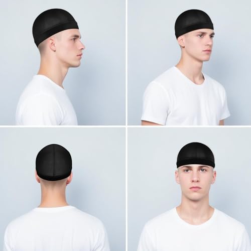 3Pcs Wave Cap Silky Elastic Band Caps Soft Breathable Hair Wrap Satin Sleeping Shower Caps Hair Bonnet for Sleep Unisex Beanie Caps Beanies Hats Shower for Men Women Athletes Hip-hop Lovers