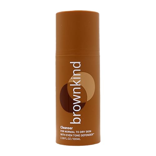 brownkind Cleanser for Normal to Dry Skin – Gentle Hydrating Face Wash, With Amla & Rainbow Algae, Dermatologist-Designed for Melanin-Rich Skin, 100ml