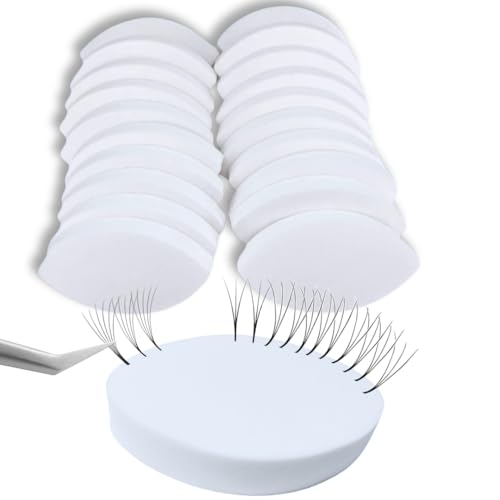 20 PCS Lash Sponges for Practice, Eye Shaped Practice Sponge, Lash Map Sponge, Eyelash Extension Beginners Supplies Kit, Cosmetic Makeup Sponge, Disposable, Eyelash tools(LEES A.M.)