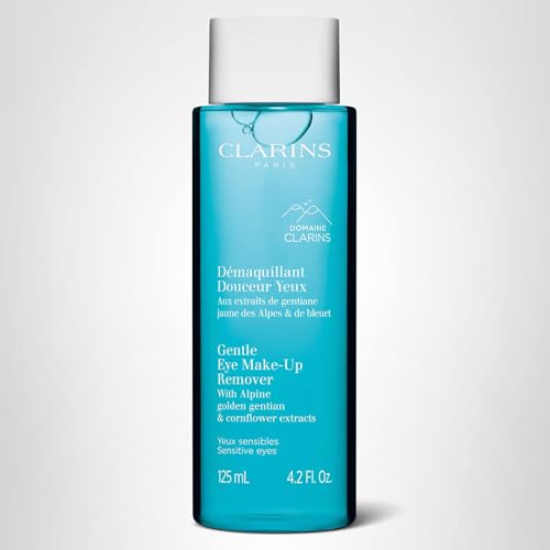 Clarins Gentle Eye Make-Up Remover | Removes Light To Medium Eye Make-Up | Cleanses, Soothes and Softens | Conditions Lashes | Oil-Free | Ophthalmologist Tested | All Skin Types | 4.2 Fluid Ounces