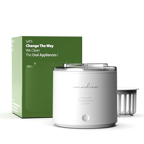 Ultrasonic Retainer Cleaner ? Auto-Adjust 39-48kHz Sonic Retainer Cleaner Machine for Aligner, NightGuard, Mouth Guard, Denture & More | Easy & Quiet