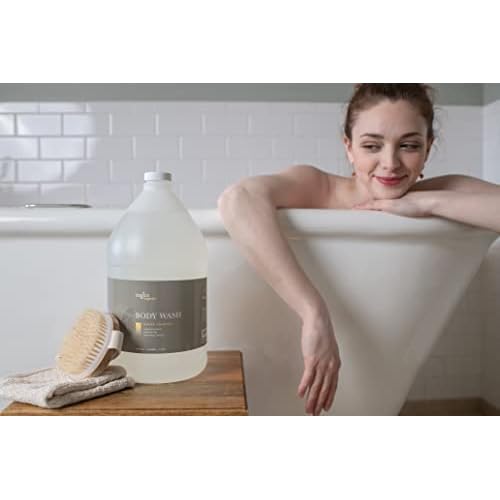 Zogics Organics Body Wash ? Moisturizing Body Wash for Men and Women, Plant-Based Formula Made with Essential Oils, Great as Body Wash Refill in Facilities, Honey Coconut Scent (4 Gallons/Case)