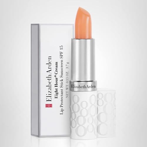 Elizabeth Arden Eight Hour Cream Lip Protectant Stick, SPF 15 Sunscreen Balm, Moisturizer for Dry, Cracked Lips with Shea Butter, Coconut Oil & Vitamin E, 0.13 oz