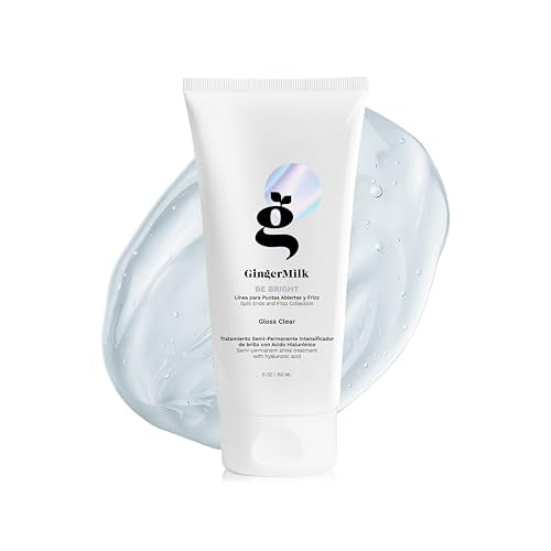 Ginger Milk Hair Gloss Clear Shine and Color-Enhancing Treatment with Hyaluronic Acid, Semi-Permanent Color for Dull & Dry Hair Sulfate Free | BE BRIGHT 5 Fl Oz | 150 ml