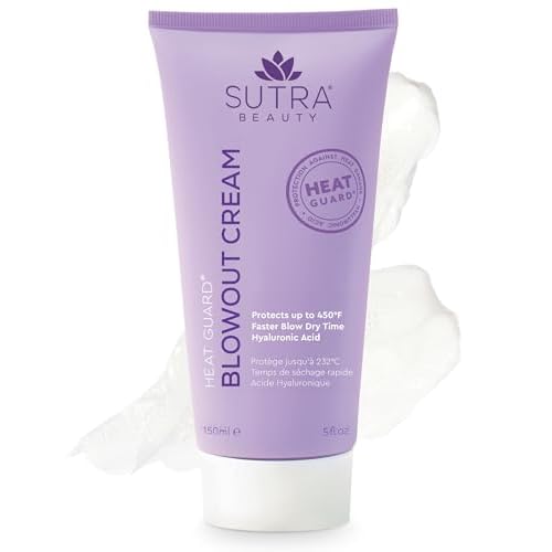 SUTRA Heat Guard Blowout Cream ? Hyaluronic Acid Heat Protectant up to 450?¡ÆF ? Lightweight Frizz?Control & Moisture for Smooth, Voluminous Blowouts ? Sulfate?, Paraben? & Phthalate?Free