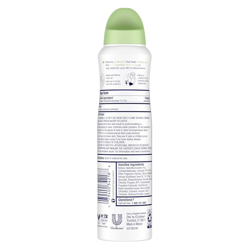 Dove Advanced Care Antiperspirant Deodorant Dry Spray Cool Essentials 3 Count Antiperspirant deodorant for helping your skin barrier repair after shaving With Pro Ceramide Technology 3.8 oz