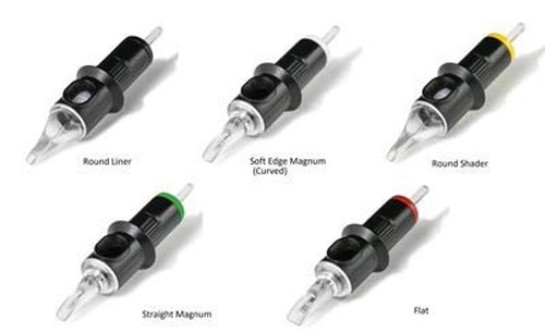 Cheyenne Hawk Safety Needle Cartridges CARTRIDGES - EXTREMELY PRECISE TATTOO NEEDLES THAT HOLD MORE INK (Box of 20 Pc) (5 Shader)