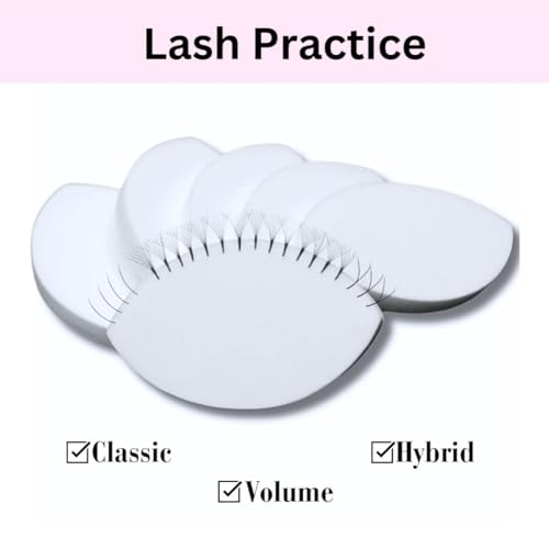20 PCS Lash Sponges for Practice, Eye Shaped Practice Sponge, Lash Map Sponge, Eyelash Extension Beginners Supplies Kit, Cosmetic Makeup Sponge, Disposable, Eyelash tools(LEES A.M.)