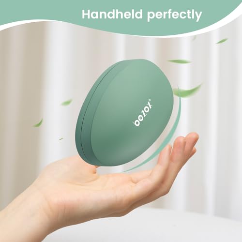 BEZOX Nano Glass Foot File Callus Remover with Cover ? Gentle Glass Foot Pumice Stone, Effective Feet Scrubber for Dead Skin, and Portable Pedi Egg Foot Care Tool - Green