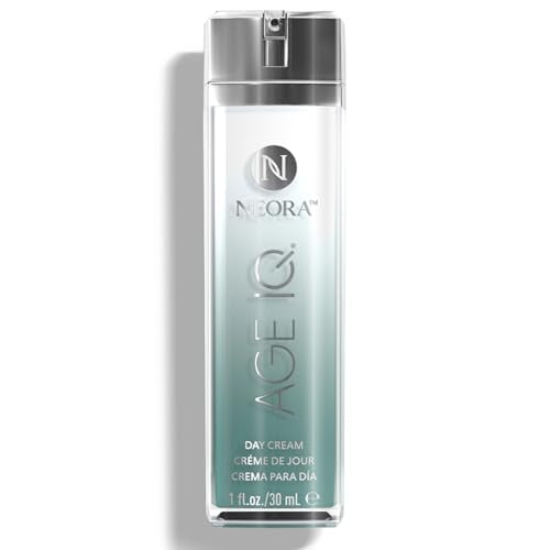 NEORA Age IQ - Day Cream with Bidens Pilosa, Peptides, Vitamin C & Jojoba - Hydrates, Smooths Fine Lines, Supports Radiance for All Skin Types -1 fl.oz.