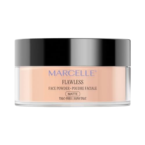 Marcelle Loose Setting Face Powder, Translucent, Talc-Free, Mattifying, Natural & Smooth Finish, Flawless Complexion, Long-Lasting, Hypoallergenic, Fragrance-Free, Cruelty-Free, 1.94 Oz.