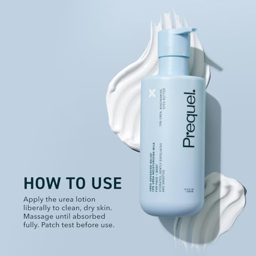 Prequel Skin Urea Advanced Relief Moisturizing Milk, 10% Urea Lotion for Face and Body, Unscented, Hydrating Cream for Extremely Dry Skin, Soothing for Sensitive Skin - 6.75 fluid ounce (Pack of 2)