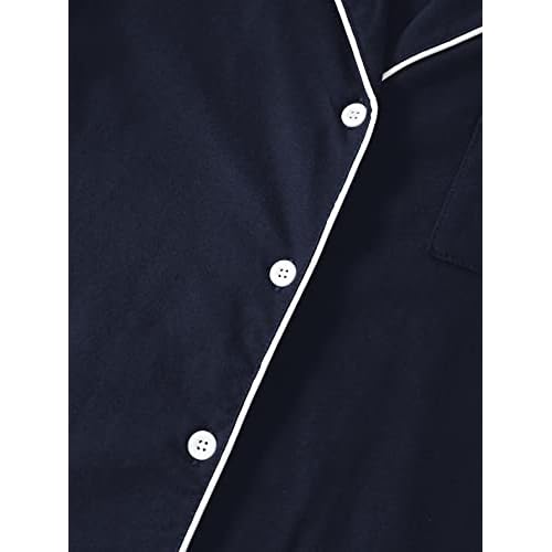 LYANER Women's Pajamas Set Heart Print Button Short Sleeve Shirt with Shorts Sleepwear PJs Set
