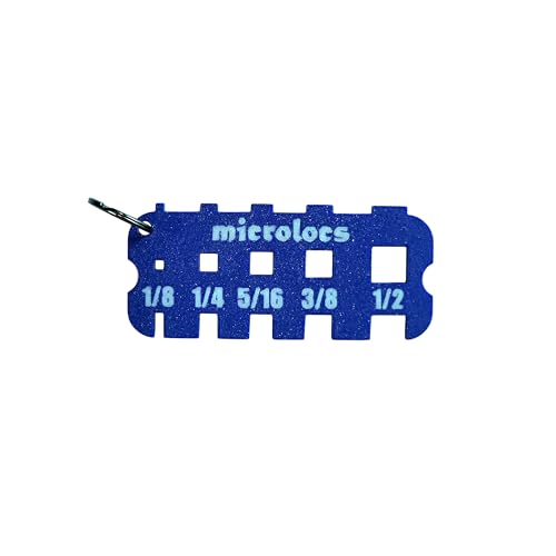 Microlocs Sizing Tool - Micro Locs Measuring Tool, Ruler for Locs ? Dark Blue