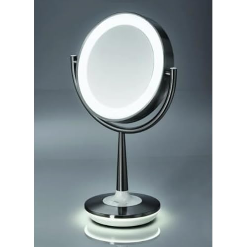 Brookstone Cordless Illuminated Makeup Mirror Silver