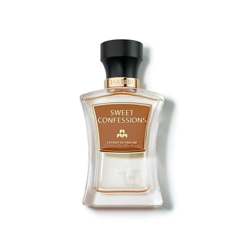 H HABIBI Sweet Confessions Extrait De Parfum, Long Lasting Unisex Cologne for Men & Women (2.5OZ) Arabian Perfume with Pistachio, Dark Chocolate, Vanilla, Tonka & Amber Notes