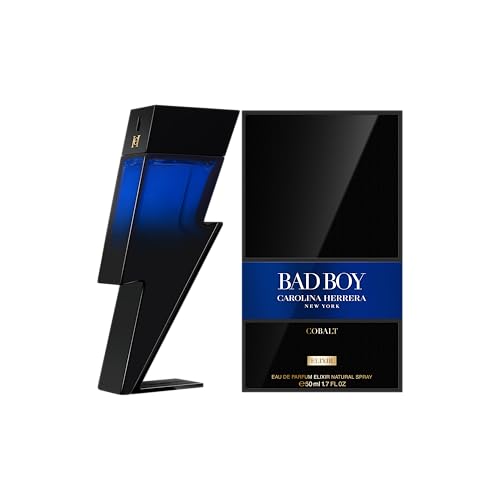 Carolina Herrera Bad Boy Cobalt Elixir Eau De Parfum Spray for Men,1.7 Ounce