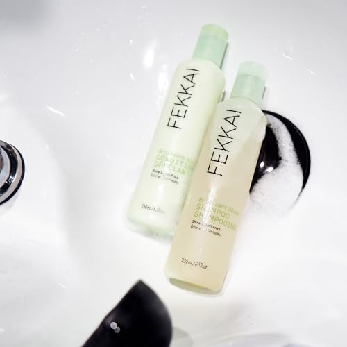 FEKKAI Brilliant Gloss Shampoo - 1L, Pack of 2 - Transforms Hair with 4X Shine - Free of Sulfates, Parabens, Phthalates - Vegan, Cruelty-Free