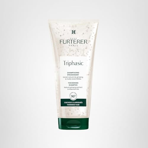 Rene Furterer TRIPHASIC Thickening Shampoo – For Thinning Hair – Improves hair density & strength – Scalp Nutrition – Rosemary Oil - For Men & Women - Color Safe - 6.7 fl. Oz