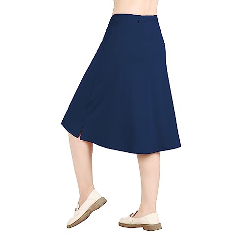 Womens Skorts Modest Knee Length Skirts Athletic Midi Active Running Skirt
