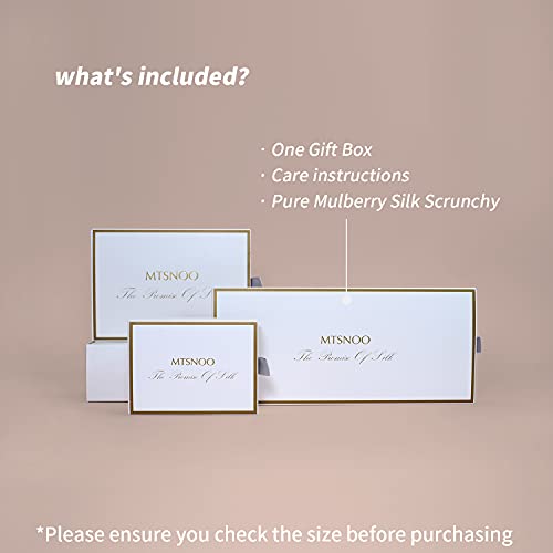 MTSNOO Mulberry Silk Scrunchies Set for Women & Girls: 3-Pack Elastic Hair Ties for Curly Hair, 100% Pure 22 Momme