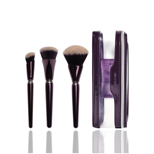 Anisa Beauty Starter Everyday Makeup Brush Set ? 3 Essential Brushes for Foundation, Concealer, and Powder Application ? Soft, Synthetic Fibers for Flawless, Streak-Free Finish